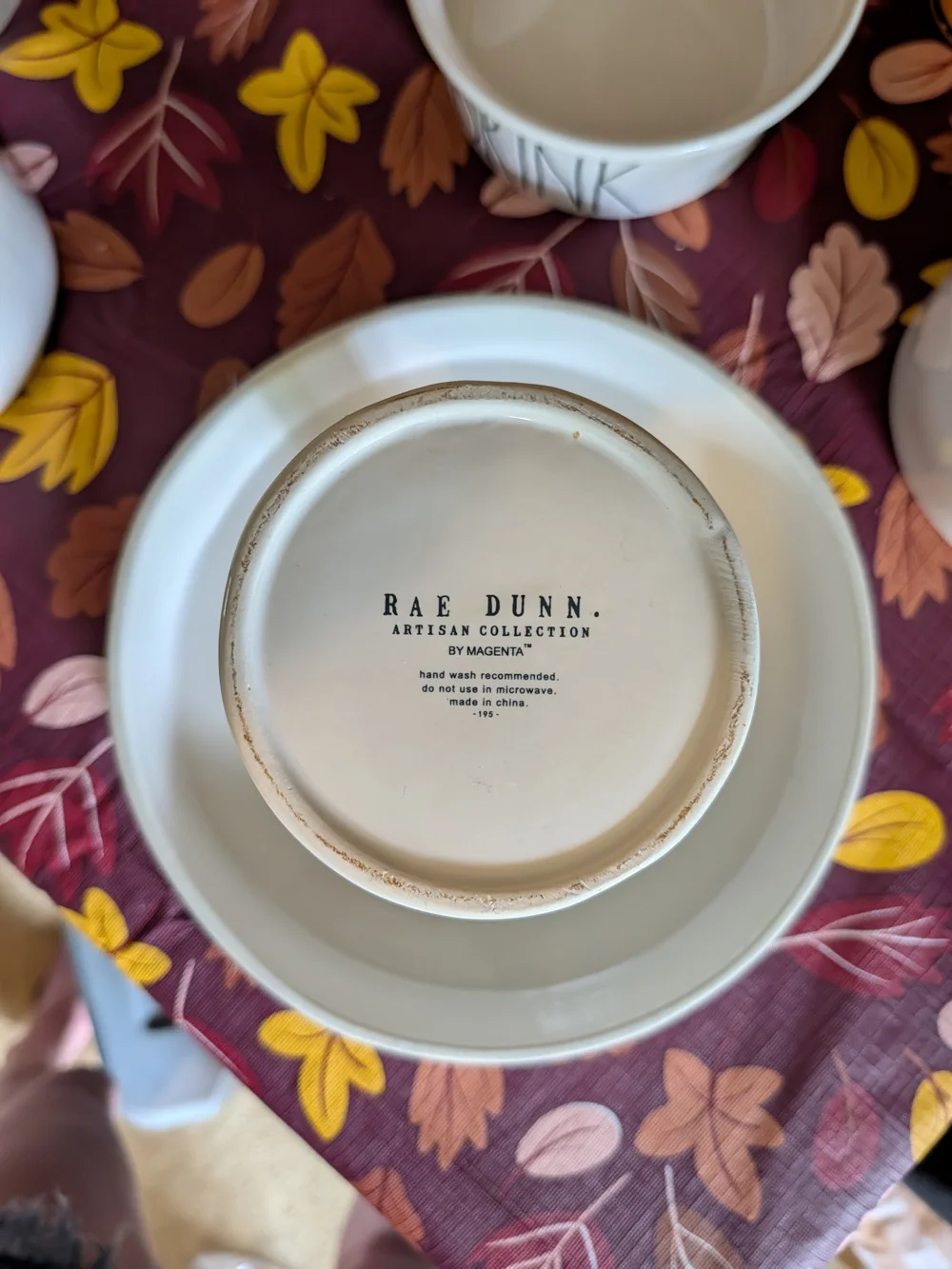 Rae Dunn White Ceramic 'YUM' Cake Stand - Home Dining